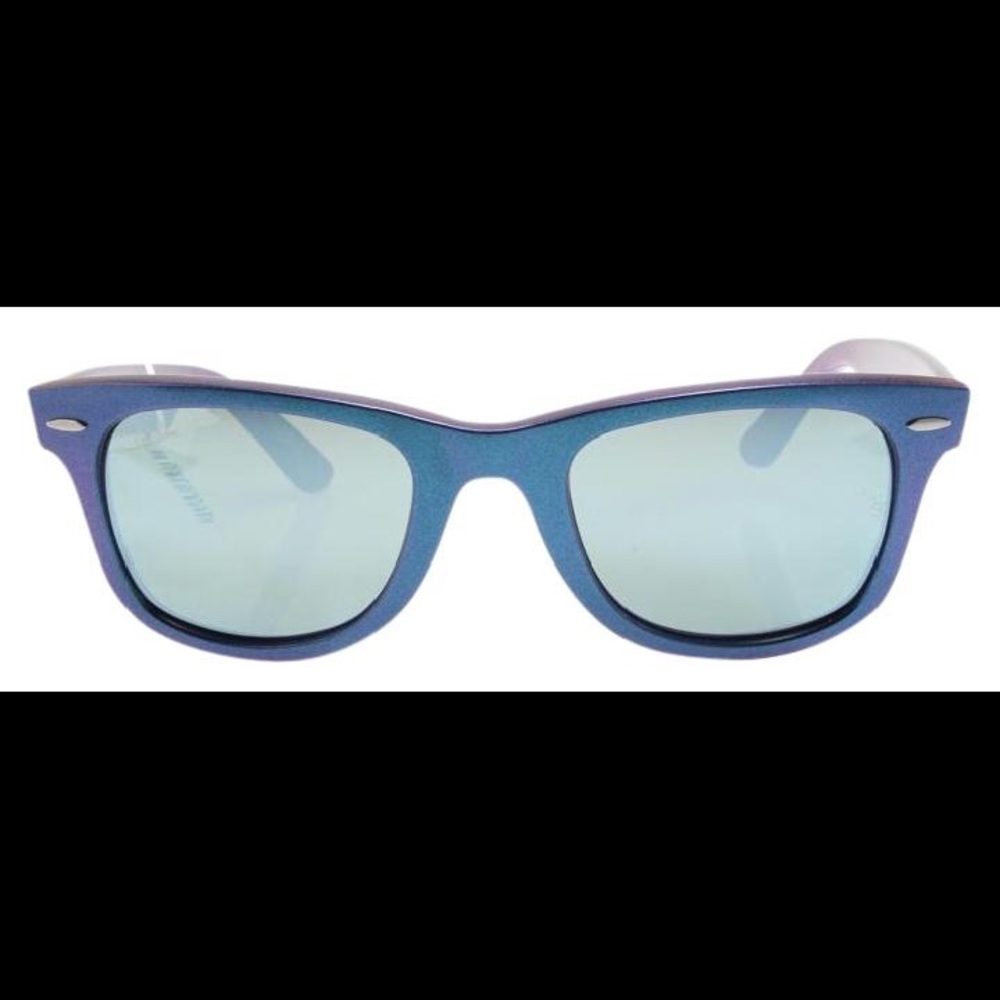 Ray-Ban Blue Frame Sunglasses with Light Blue Lenses
